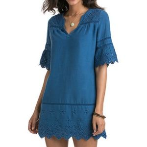 Vineyard Vines Garment Dyed Eyelet Shift Dress 8